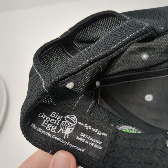Big Green Egg Strapback Hat Black One Size Adjustable Embroidered Polyester - Picture 8 of 8
